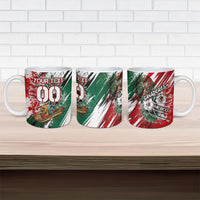Personalized Mexico Football Ganadores Ceramic Mug Aztec Jaguar Cultural Heritage Soccer Art