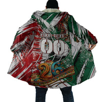 Personalized Mexico Football Ganadores Cloak Aztec Jaguar Cultural Heritage Soccer Art