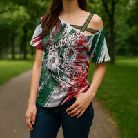 Personalized Mexico Football Ganadores Cross Shoulder Shirt Aztec Jaguar Cultural Heritage Soccer Art