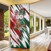 Personalized Mexico Football Ganadores Door Cover Aztec Jaguar Cultural Heritage Soccer Art