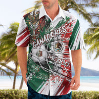 Personalized Mexico Football Ganadores Hawaiian Shirt Aztec Jaguar Cultural Heritage Soccer Art