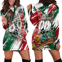 Personalized Mexico Football Ganadores Hoodie Dress Aztec Jaguar Cultural Heritage Soccer Art