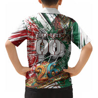 Personalized Mexico Football Ganadores Kid Hawaiian Shirt Aztec Jaguar Cultural Heritage Soccer Art