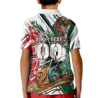 Personalized Mexico Football Ganadores Kid Polo Shirt Aztec Jaguar Cultural Heritage Soccer Art