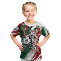 Personalized Mexico Football Ganadores Kid T Shirt Aztec Jaguar Cultural Heritage Soccer Art