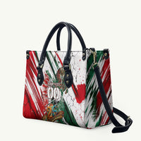 Personalized Mexico Football Ganadores Leather Bag Aztec Jaguar Cultural Heritage Soccer Art
