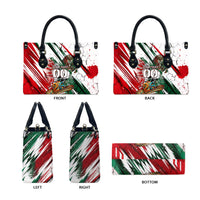 Personalized Mexico Football Ganadores Leather Bag Aztec Jaguar Cultural Heritage Soccer Art