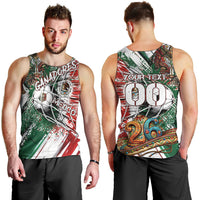 Personalized Mexico Football Ganadores Men Tank Top Aztec Jaguar Cultural Heritage Soccer Art