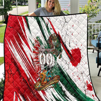Personalized Mexico Football Ganadores Quilt Aztec Jaguar Cultural Heritage Soccer Art