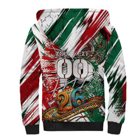 Personalized Mexico Football Ganadores Sherpa Hoodie Aztec Jaguar Cultural Heritage Soccer Art