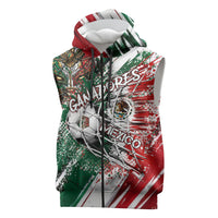 Personalized Mexico Football Ganadores Sleeveless Zip Hoodie Aztec Jaguar Cultural Heritage Soccer Art
