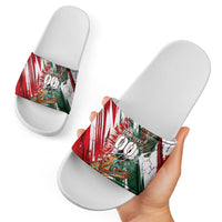 Personalized Mexico Football Ganadores Slide Sandals Aztec Jaguar Cultural Heritage Soccer Art