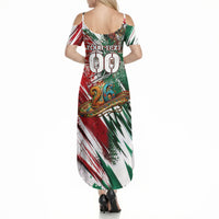 Personalized Mexico Football Ganadores Summer Maxi Dress Aztec Jaguar Cultural Heritage Soccer Art