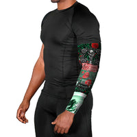 Mexico Football Golden Eagle Champions Arm Sleeves Aztec Geometric Pattern Red Rose