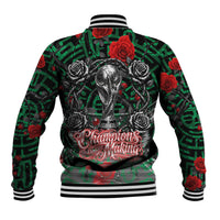 Mexico Football Golden Eagle Champions Baseball Jacket Aztec Geometric Pattern Red Rose