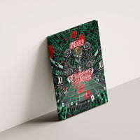 Mexico Football Golden Eagle Champions Canvas Wall Art Aztec Geometric Pattern Red Rose