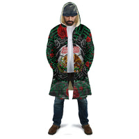 Mexico Football Golden Eagle Champions Cloak Aztec Geometric Pattern Red Rose