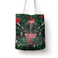 Mexico Football Golden Eagle Champions Tote Bag Aztec Geometric Pattern Red Rose