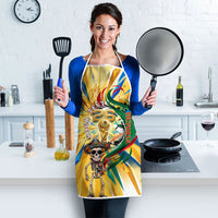 Personalized Mexico Football Victoria Sugar Skull Apron Dia De Los Muertos Cultural Art Sunburst