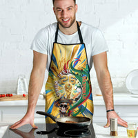 Personalized Mexico Football Victoria Sugar Skull Apron Dia De Los Muertos Cultural Art Sunburst