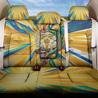 Personalized Mexico Football Victoria Sugar Skull Back Car Seat Cover Dia De Los Muertos Cultural Art Sunburst
