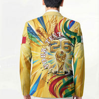 Personalized Mexico Football Victoria Sugar Skull Blazer Dia De Los Muertos Cultural Art Sunburst