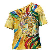 Personalized Mexico Football Victoria Sugar Skull Cross Shoulder Shirt Dia De Los Muertos Cultural Art Sunburst