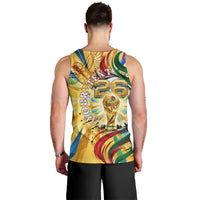 Personalized Mexico Football Victoria Sugar Skull Men Tank Top Dia De Los Muertos Cultural Art Sunburst