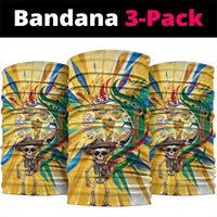 Personalized Mexico Football Victoria Sugar Skull Neck Gaiter Dia De Los Muertos Cultural Art Sunburst
