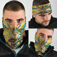 Personalized Mexico Football Victoria Sugar Skull Neck Gaiter Dia De Los Muertos Cultural Art Sunburst