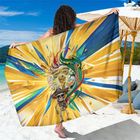 Personalized Mexico Football Victoria Sugar Skull Sarong Dia De Los Muertos Cultural Art Sunburst