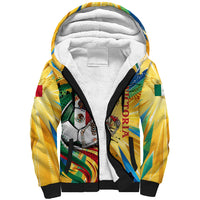 Personalized Mexico Football Victoria Sugar Skull Sherpa Hoodie Dia De Los Muertos Cultural Art Sunburst