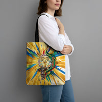 Personalized Mexico Football Victoria Sugar Skull Tote Bag Dia De Los Muertos Cultural Art Sunburst