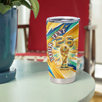 Personalized Mexico Football Victoria Sugar Skull Tumbler Cup Dia De Los Muertos Cultural Art Sunburst