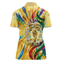 Personalized Mexico Football Victoria Sugar Skull Women Polo Shirt Dia De Los Muertos Cultural Art Sunburst