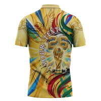 Personalized Mexico Football Victoria Sugar Skull Zipper Polo Shirt Dia De Los Muertos Cultural Art Sunburst