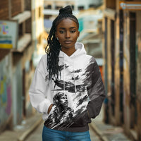 Personalized Tuskegee Airmen Hoodie Black And White Grunge WWII Aviation Art