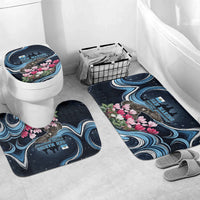 San Marino Founding Anniversary Bathroom Set Freedom Peregrine Falcon - Cyclamen Flowers Towers Flag