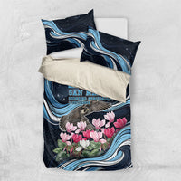 San Marino Founding Anniversary Bedding Set Freedom Peregrine Falcon - Cyclamen Flowers Towers Flag
