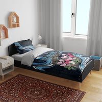 San Marino Founding Anniversary Bedding Set Freedom Peregrine Falcon - Cyclamen Flowers Towers Flag