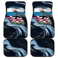 San Marino Founding Anniversary Car Mats Freedom Peregrine Falcon - Cyclamen Flowers Towers Flag