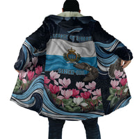 San Marino Founding Anniversary Cloak Freedom Peregrine Falcon - Cyclamen Flowers Towers Flag