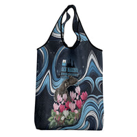 San Marino Founding Anniversary Grocery Bag Freedom Peregrine Falcon - Cyclamen Flowers Towers Flag