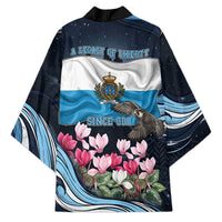 San Marino Founding Anniversary Kimono Freedom Peregrine Falcon - Cyclamen Flowers Towers Flag