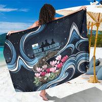 San Marino Founding Anniversary Sarong Freedom Peregrine Falcon - Cyclamen Flowers Towers Flag