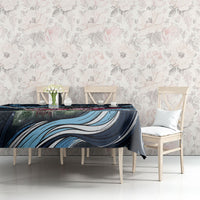 San Marino Founding Anniversary Tablecloth Freedom Peregrine Falcon - Cyclamen Flowers Towers Flag