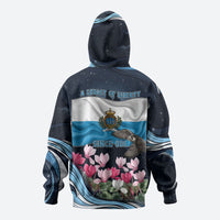 San Marino Founding Anniversary Zip Hoodie Freedom Peregrine Falcon - Cyclamen Flowers Towers Flag