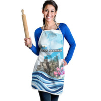 San Marino Foundation Day Apron Mount Titano Fortress Fox Falcon And Cyclamen