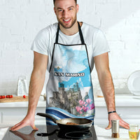 San Marino Foundation Day Apron Mount Titano Fortress Fox Falcon And Cyclamen