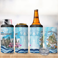 San Marino Foundation Day 4 in 1 Can Cooler Tumbler Mount Titano Fortress Fox Falcon And Cyclamen